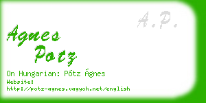 agnes potz business card
