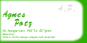 agnes potz business card